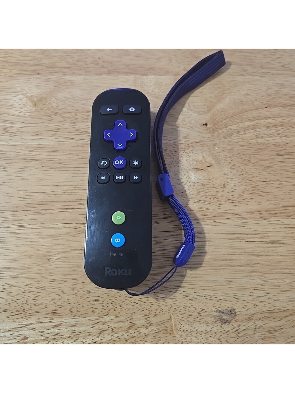 OEM Roku Remote Gaming Controller GR-14 with Purple Wrist Strap